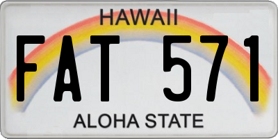 HI license plate FAT571