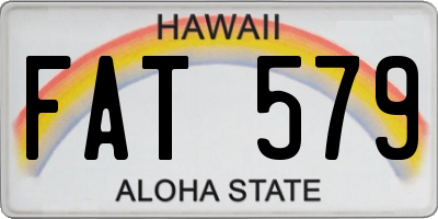 HI license plate FAT579