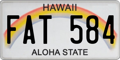 HI license plate FAT584