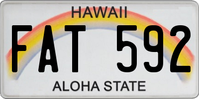 HI license plate FAT592
