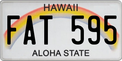 HI license plate FAT595