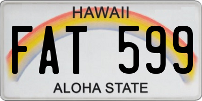 HI license plate FAT599