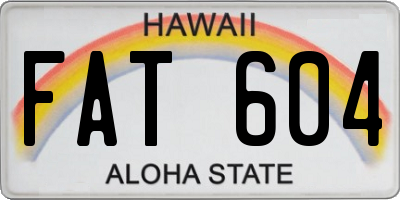 HI license plate FAT604