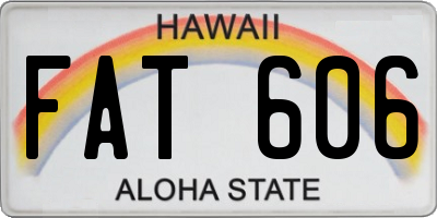 HI license plate FAT606