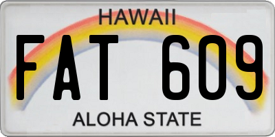 HI license plate FAT609