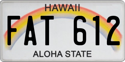 HI license plate FAT612