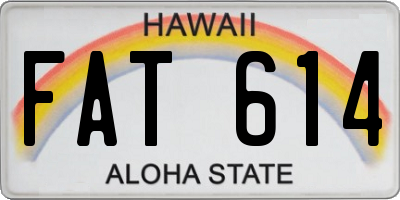 HI license plate FAT614