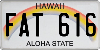HI license plate FAT616