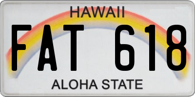 HI license plate FAT618