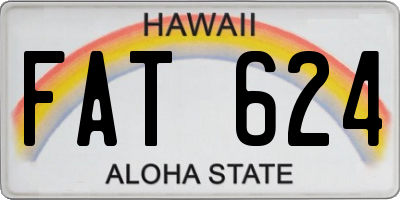 HI license plate FAT624