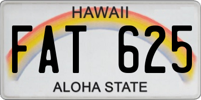 HI license plate FAT625