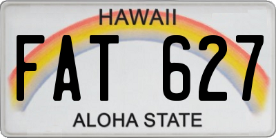 HI license plate FAT627