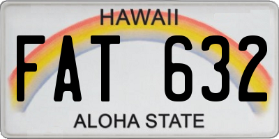 HI license plate FAT632
