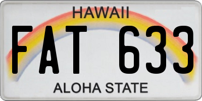 HI license plate FAT633