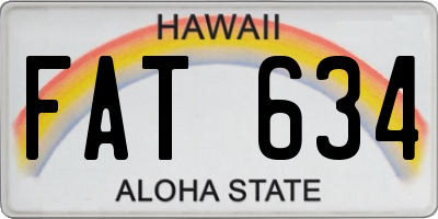 HI license plate FAT634