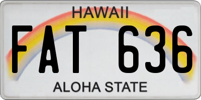 HI license plate FAT636