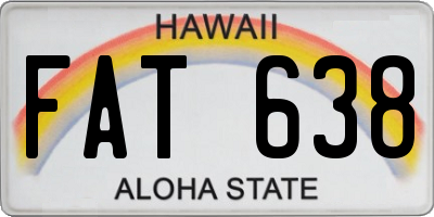 HI license plate FAT638