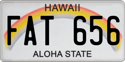 HI license plate FAT656