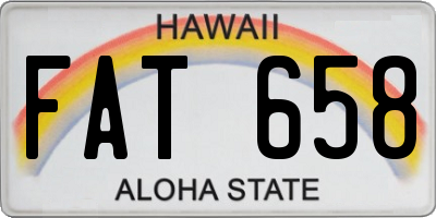 HI license plate FAT658