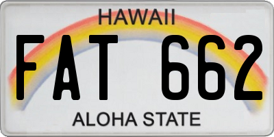 HI license plate FAT662