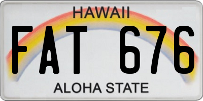 HI license plate FAT676