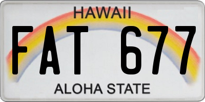 HI license plate FAT677