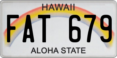 HI license plate FAT679