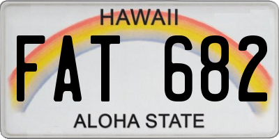 HI license plate FAT682