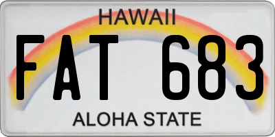 HI license plate FAT683