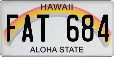HI license plate FAT684