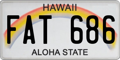 HI license plate FAT686