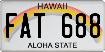 HI license plate FAT688