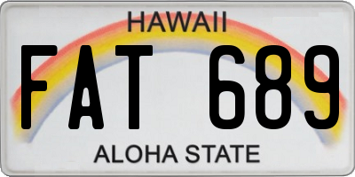 HI license plate FAT689