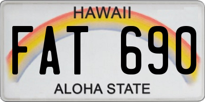 HI license plate FAT690