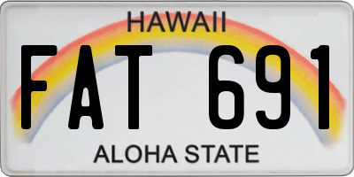 HI license plate FAT691
