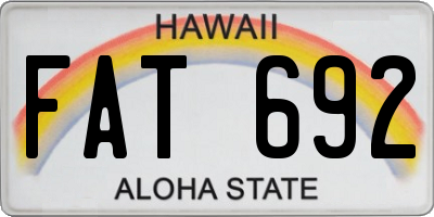 HI license plate FAT692