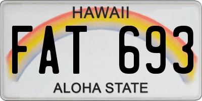 HI license plate FAT693