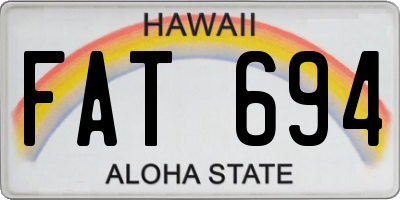 HI license plate FAT694