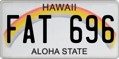 HI license plate FAT696