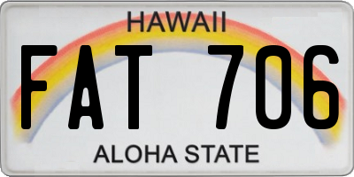 HI license plate FAT706