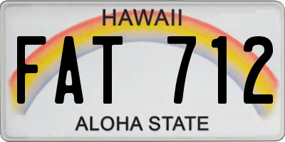 HI license plate FAT712