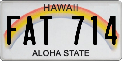 HI license plate FAT714