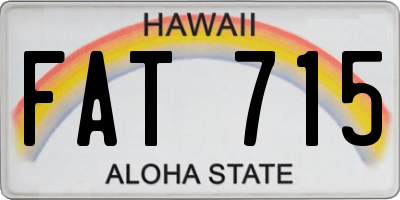 HI license plate FAT715