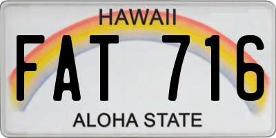 HI license plate FAT716
