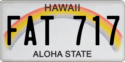 HI license plate FAT717
