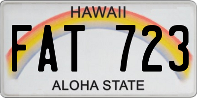 HI license plate FAT723