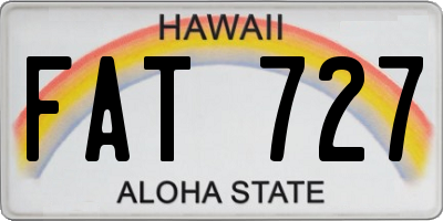 HI license plate FAT727