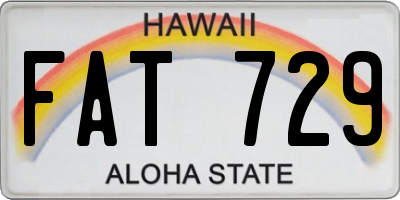 HI license plate FAT729