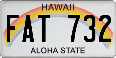 HI license plate FAT732