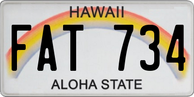 HI license plate FAT734